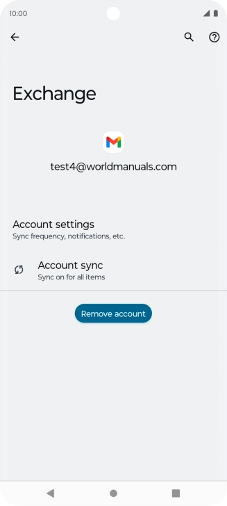 Press Remove account.