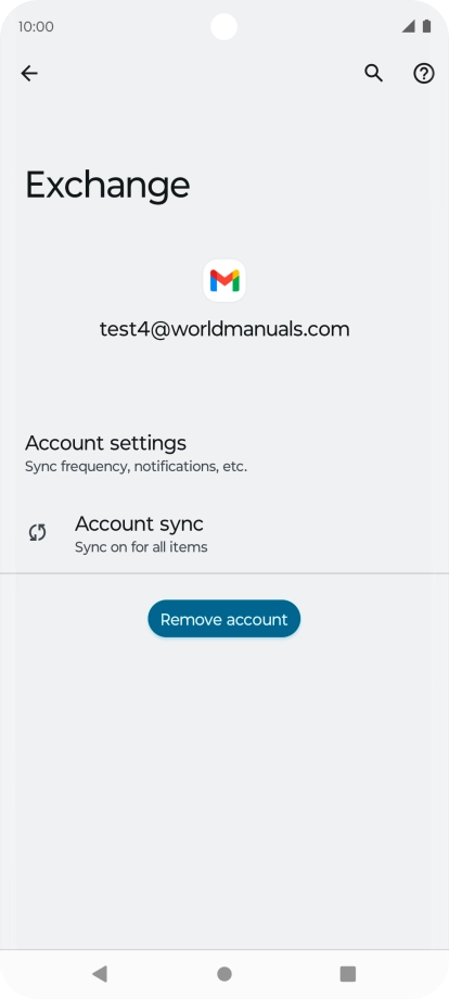 Press Remove account.