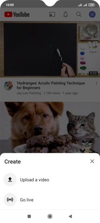 Press Upload a video.