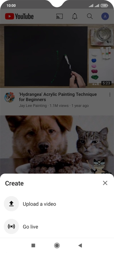 Press Upload a video.