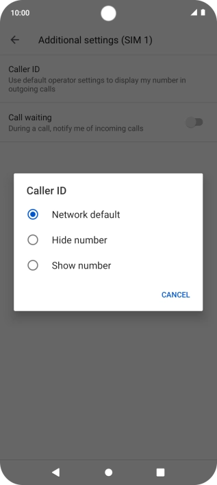 Press Show number to turn on caller identification.