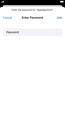 Key in the password for the Wi-Fi network and press Join.