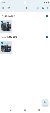 Press the share icon.
