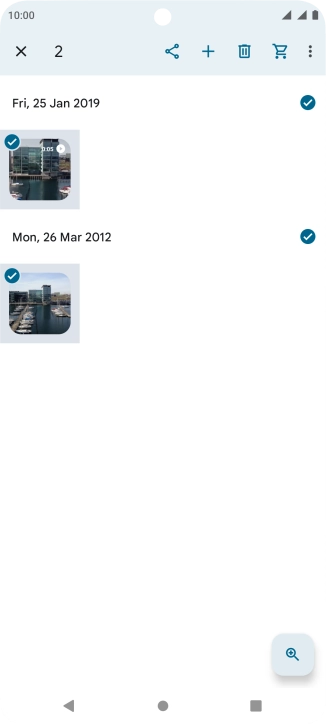 Press the share icon.