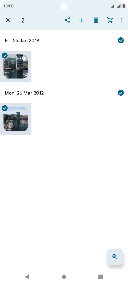 Press the share icon.