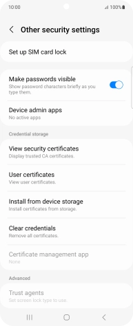 Press Set up SIM card lock.