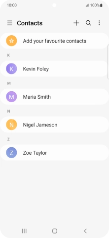 Press the new contact icon. Press the new contact icon.