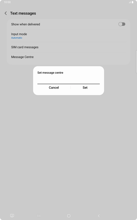 Key in +447785016005 and press Set.