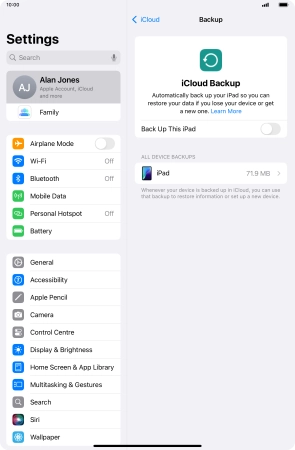 Press the indicator next to 