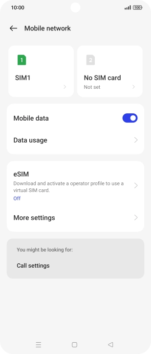 Press Data usage. Press Data usage.