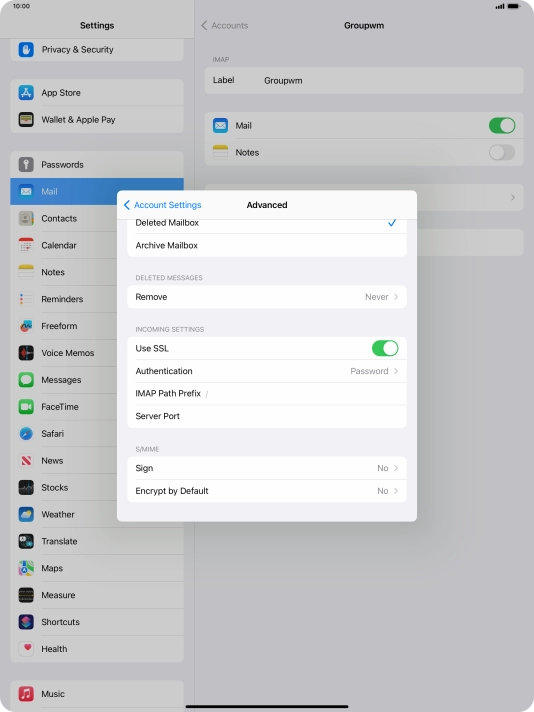 Press Authentication.