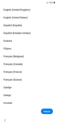 Press the required language.