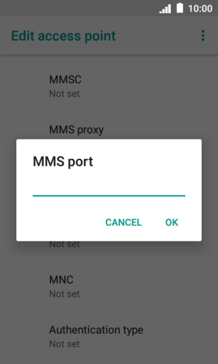Key in 8799 and press OK.