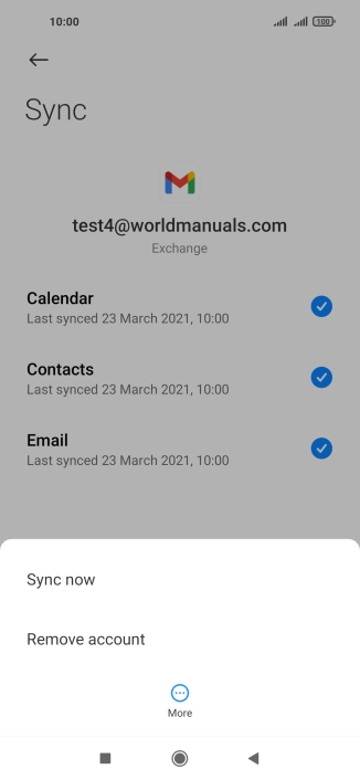 Press Remove account.