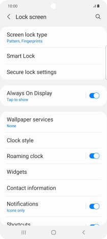 Press Screen lock type and key in the additional phone lock code you created earlier.