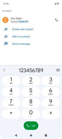 Key in the required number and press Call.