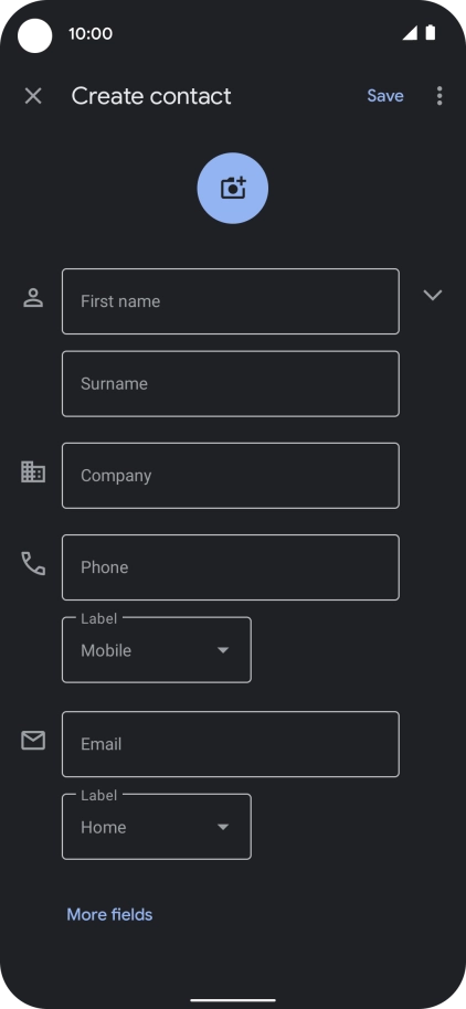Press First name and key in the required first name.
