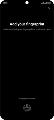 Follow the instructions on the screen to create the phone lock code using your fingerprint.