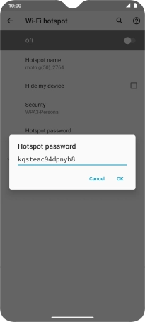 Key in the required password and press OK.