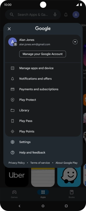 Press Manage apps and device.