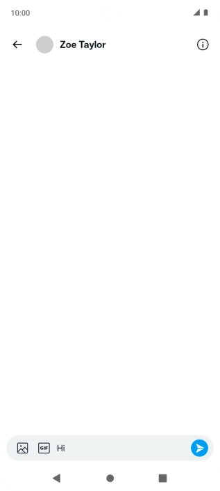 Write the required message and press the send icon.