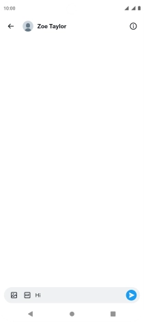 Write the required message and press the send icon. Write the required message and press the send icon.
