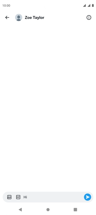 Write the required message and press the send icon. Write the required message and press the send icon.