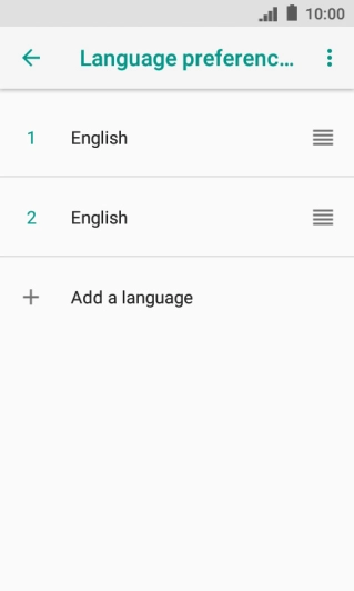 To select the new language as the default language, press the move icon next to the required language and drag it to the top of the list.