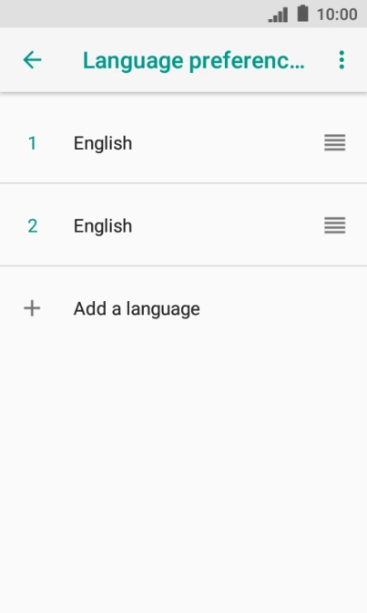 To select the new language as the default language, press the move icon next to the required language and drag it to the top of the list.