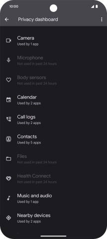Press the required phone function.