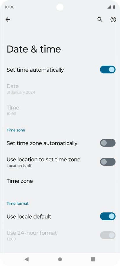 Press the indicator next to 