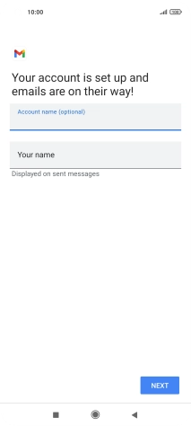Press Your name and key in the required sender name.
