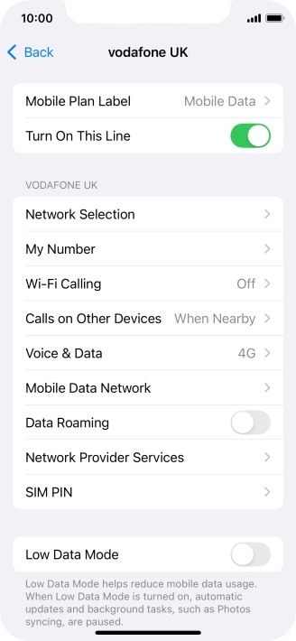 Press the indicator next to 