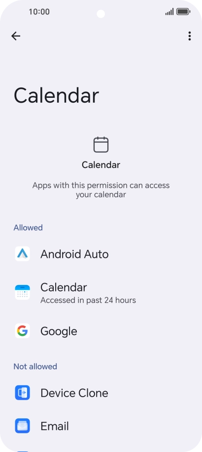 The total app activity for the selected phone function is displayed.
