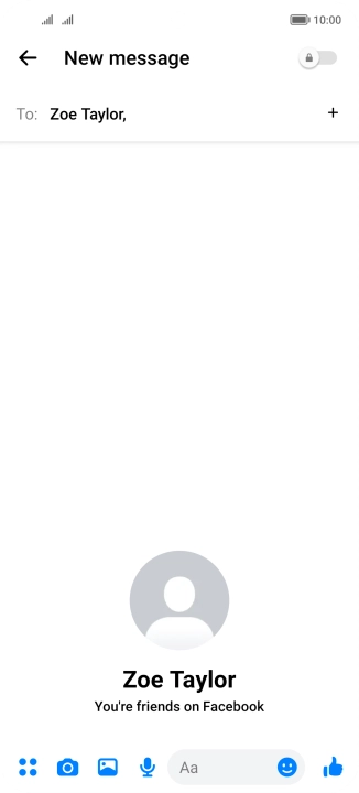 Press the text input field.
