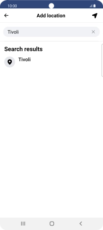 Press the required location.