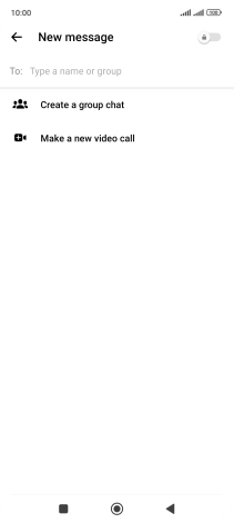 Press the search field.