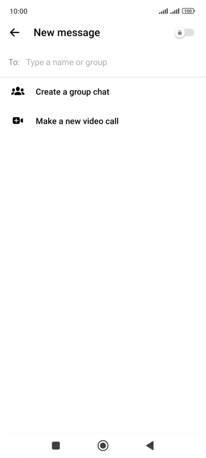 Press the search field.