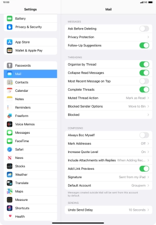 Press Default Account.