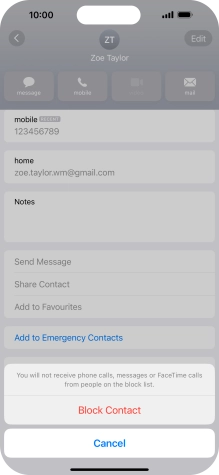 Press Block Contact.