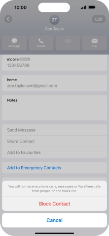 Press Block Contact.