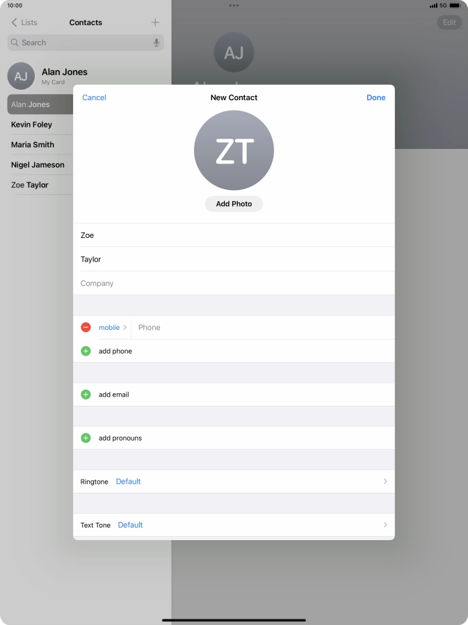 Press Phone and key in the required phone number.