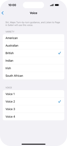 Press the required accent.