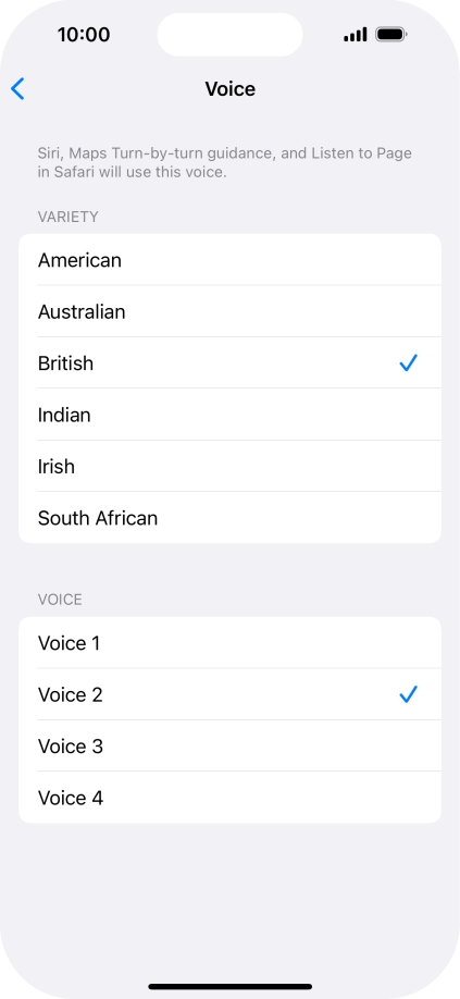 Press the required accent.