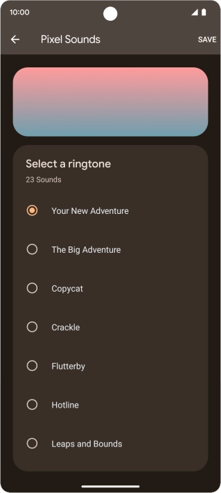 Press the required ring tones to hear them.