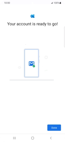 If this screen is displayed, your email account has been recognised and is being set up automatically. Follow the instructions on the screen to key in more information and finish setting up your phone.