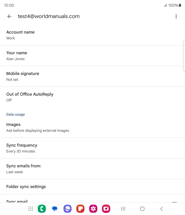 Press Account name and key in the required name.