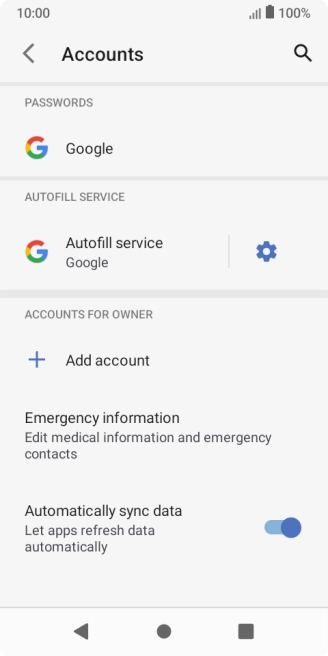 Press Add account. Press Add account.
