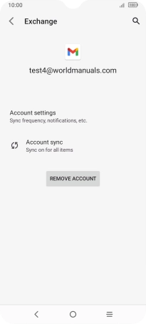 Press REMOVE ACCOUNT.