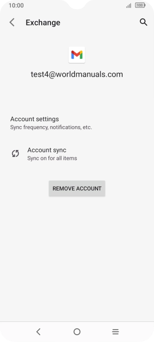 Press REMOVE ACCOUNT.
